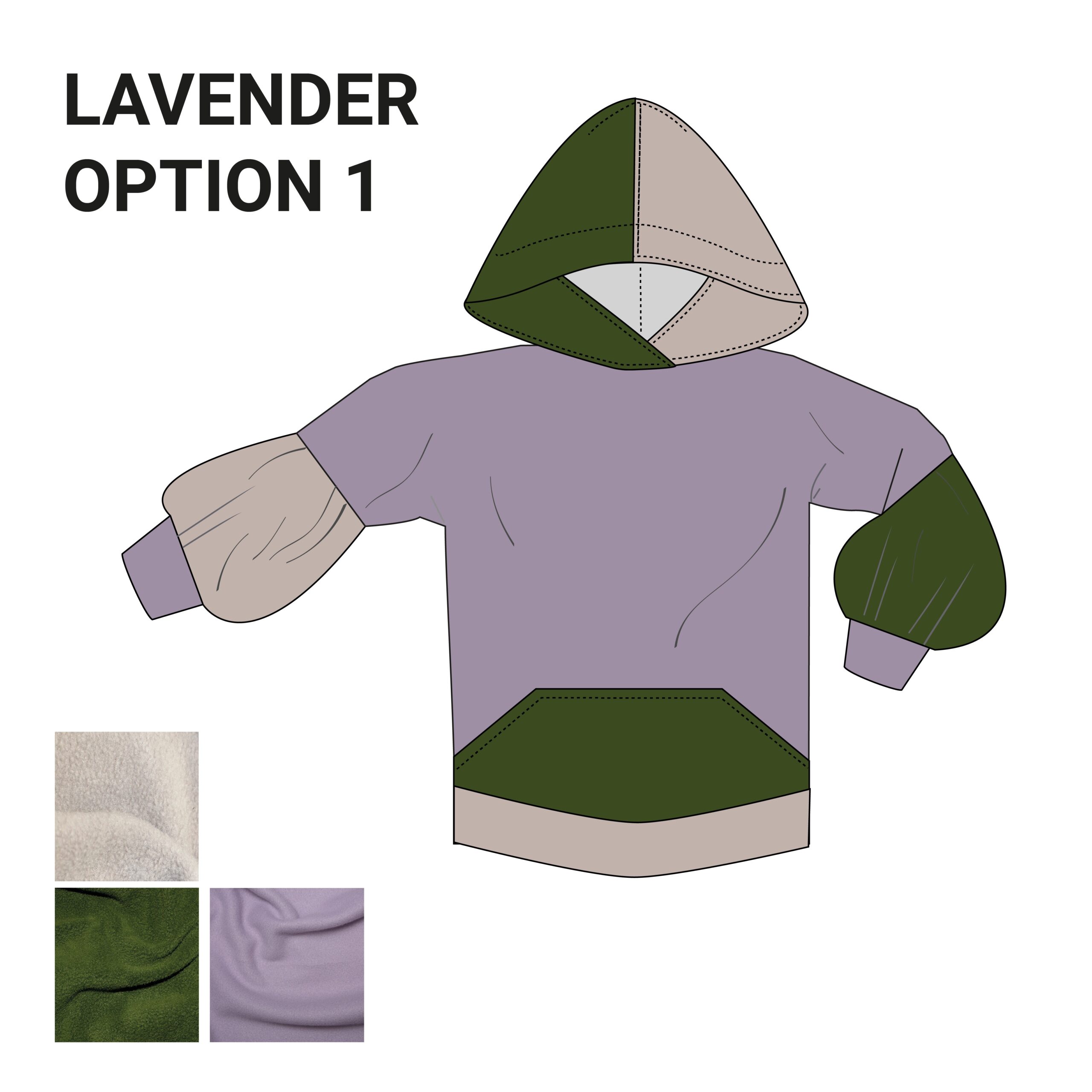 Lavender Balloon Sleeve Hoody - OPTION 1